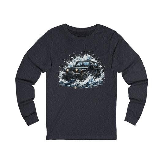 Vintage Off-Road Truck Long Sleeve Tee — Retro 4x4 Splash Graphic