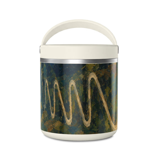 25oz Insulated Food Jar — Abstract Art Ledo road (Burma)
