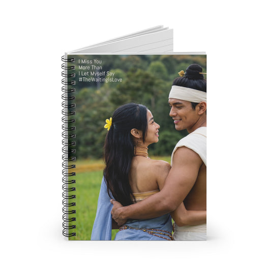 Romantic Couple Photo Spiral Notebook — "I Miss You More Than I Let Myself Say" Journal
