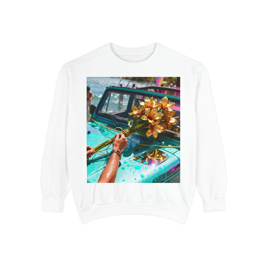 Sweatshirt — Tropical Parade Car Floral Photo Print