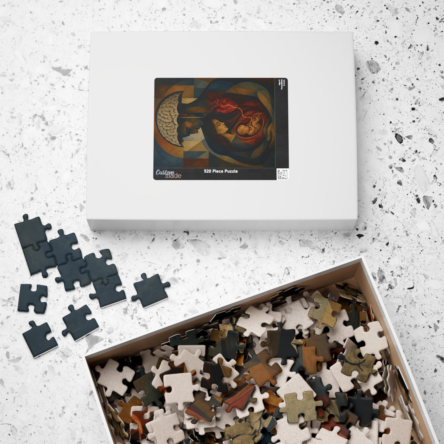 Embrace of Life 520‑Piece Art Puzzle — Seven-Month Lullaby Modernism Painting