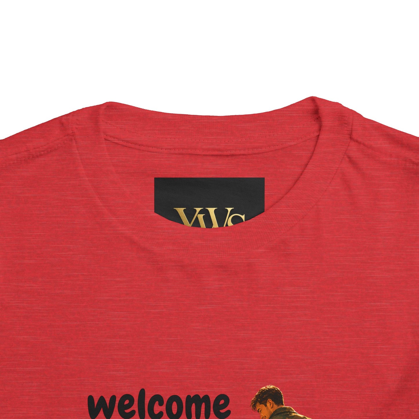 Toddler Tee — "Welcome Little One" Father & Daughter Walk Graphic