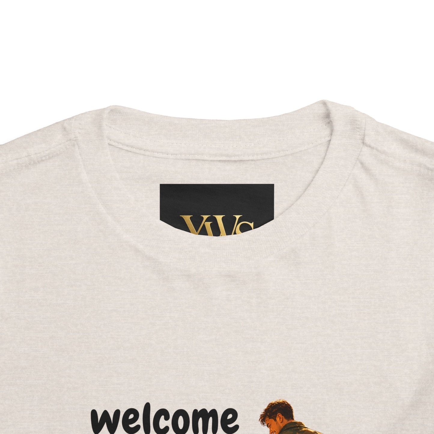 Toddler Tee — "Welcome Little One" Father & Daughter Walk Graphic
