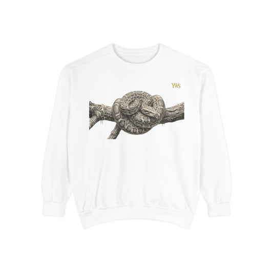 Unisex Garment-Dyed Sweatshirt (Burmese Python)