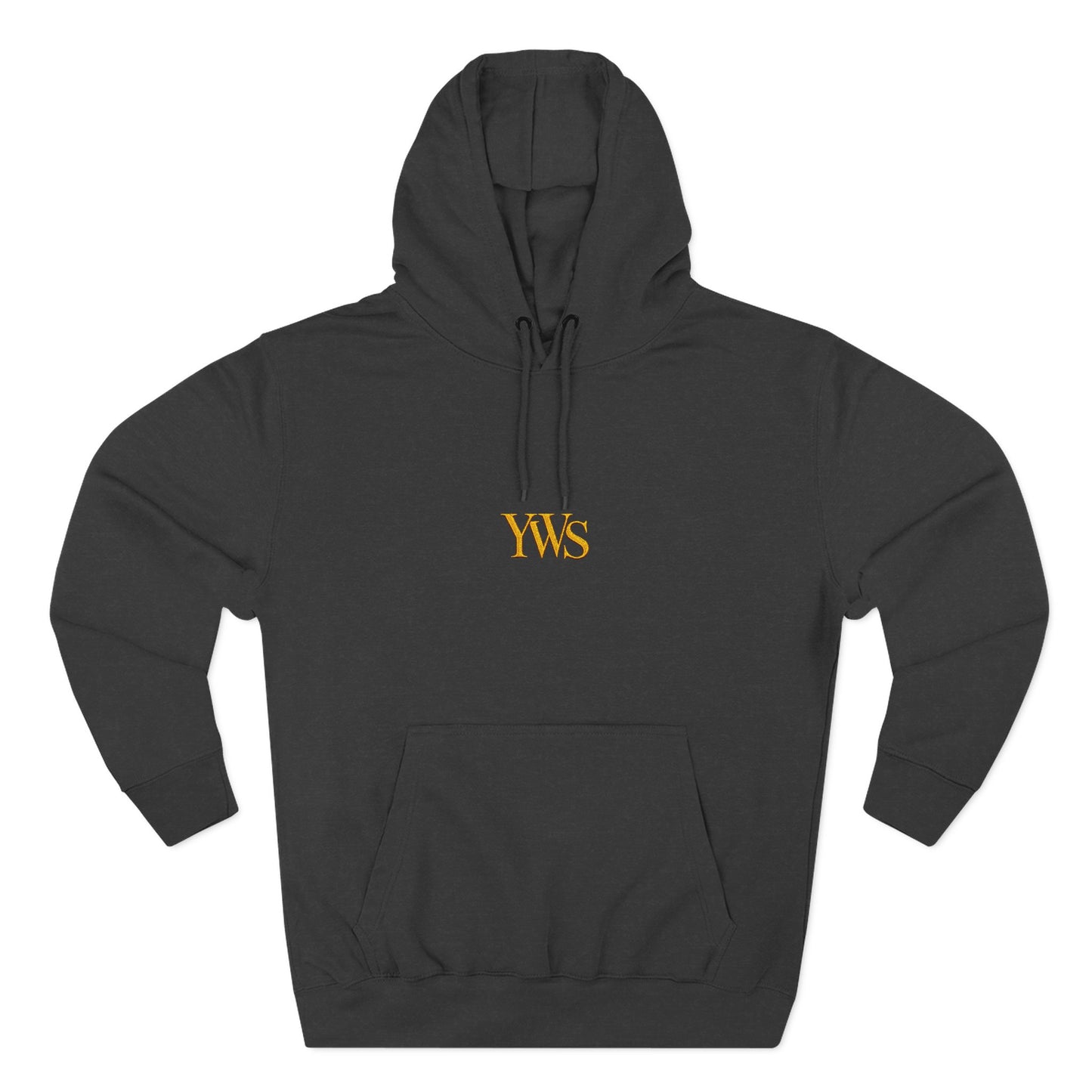 Hoodie — Minimal Gold YWS Monogram Fleece Hoodie