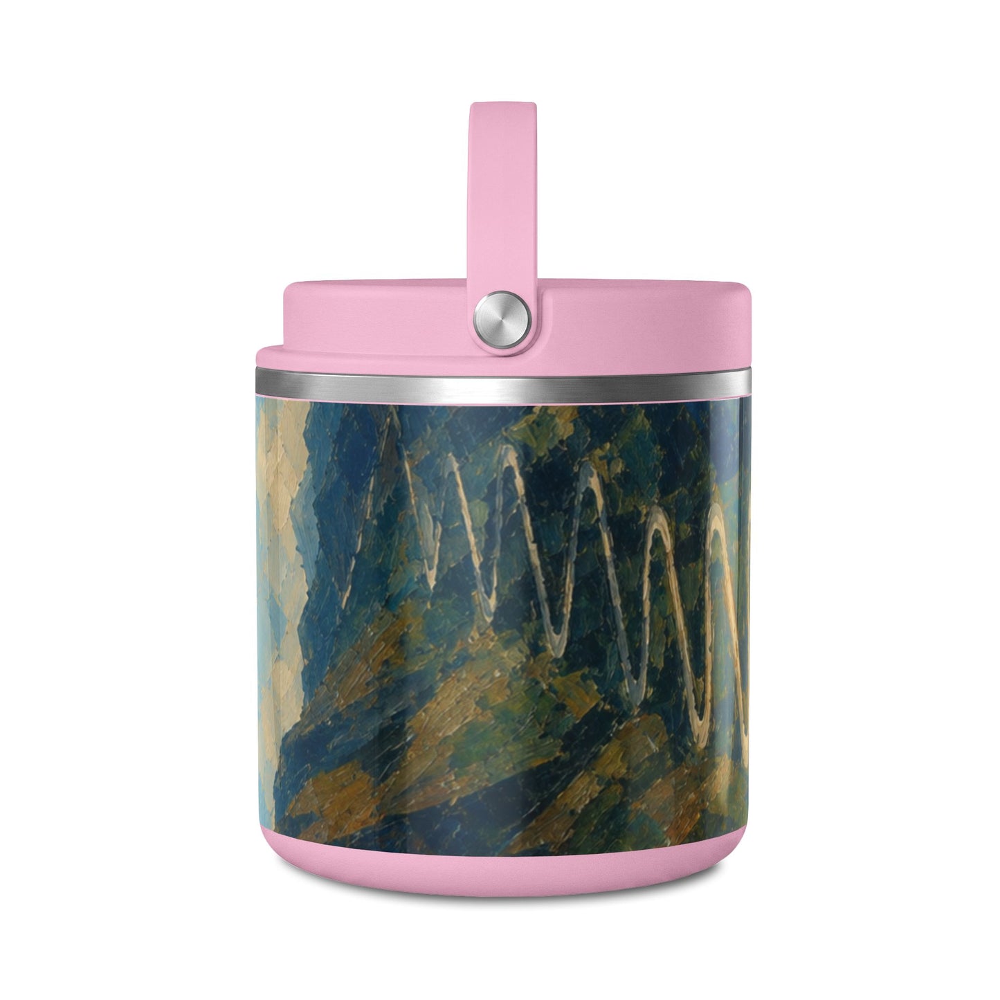 25oz Insulated Food Jar — Abstract Art Ledo road (Burma)