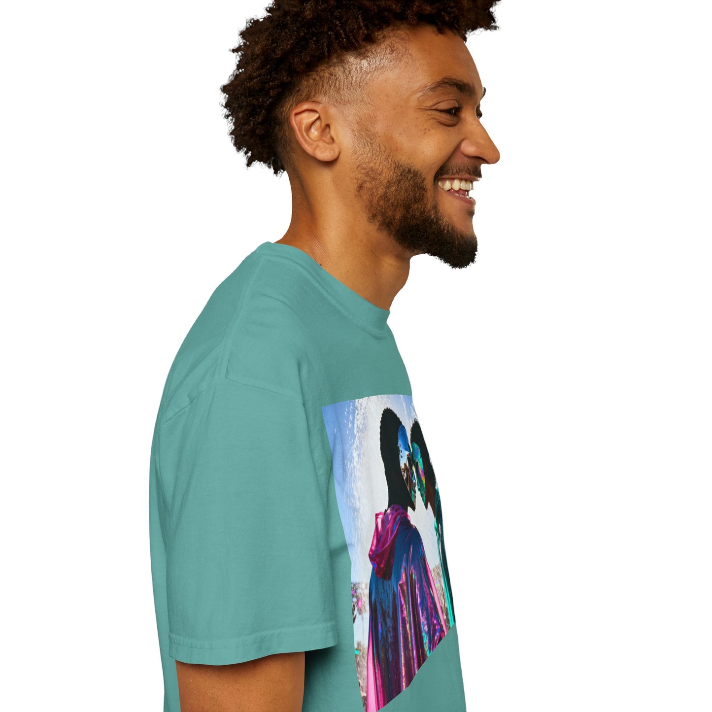 Rave Lovers Graphic T-Shirt — Neon Festival Couple Print