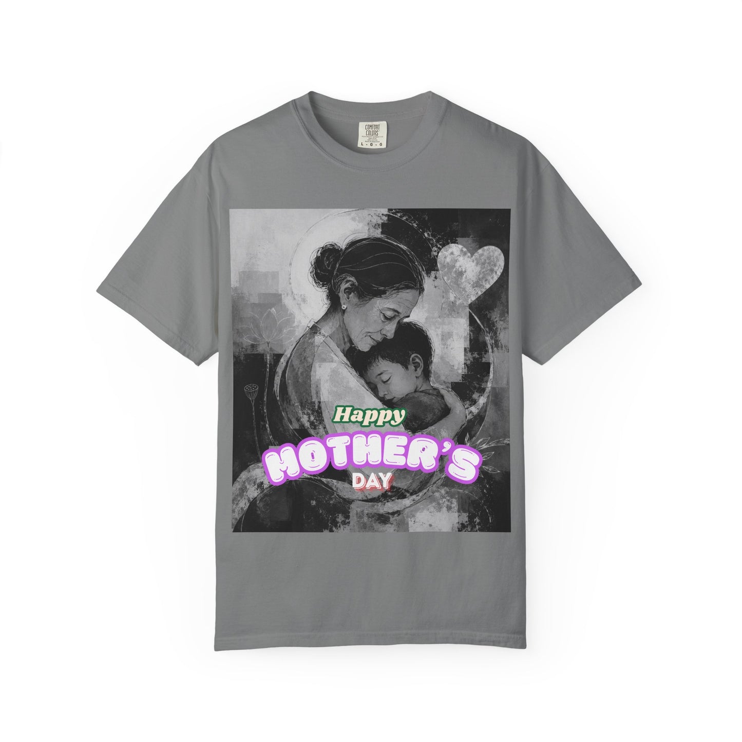 Mother's Day T-Shirt - Vintage Mother & Baby Portrait with "Happy Mother's Day"