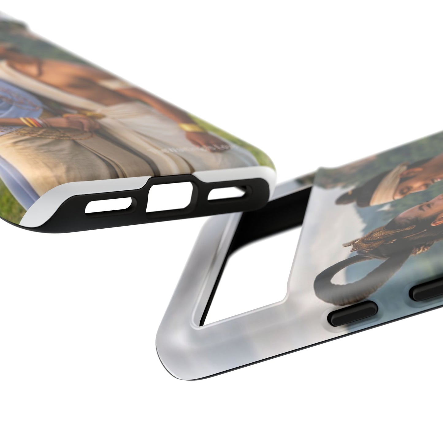 Phone Case — Romantic Couple Photo Print, Tropical Temple Landscape Protective Cover