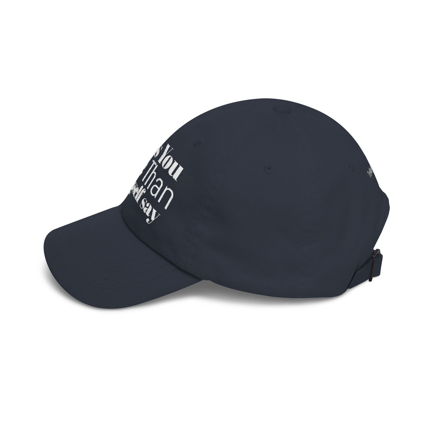 Classic Dad Cap — Embroidered ‘I Miss You More Than I’ll Ever Say’ White Baseball Hat