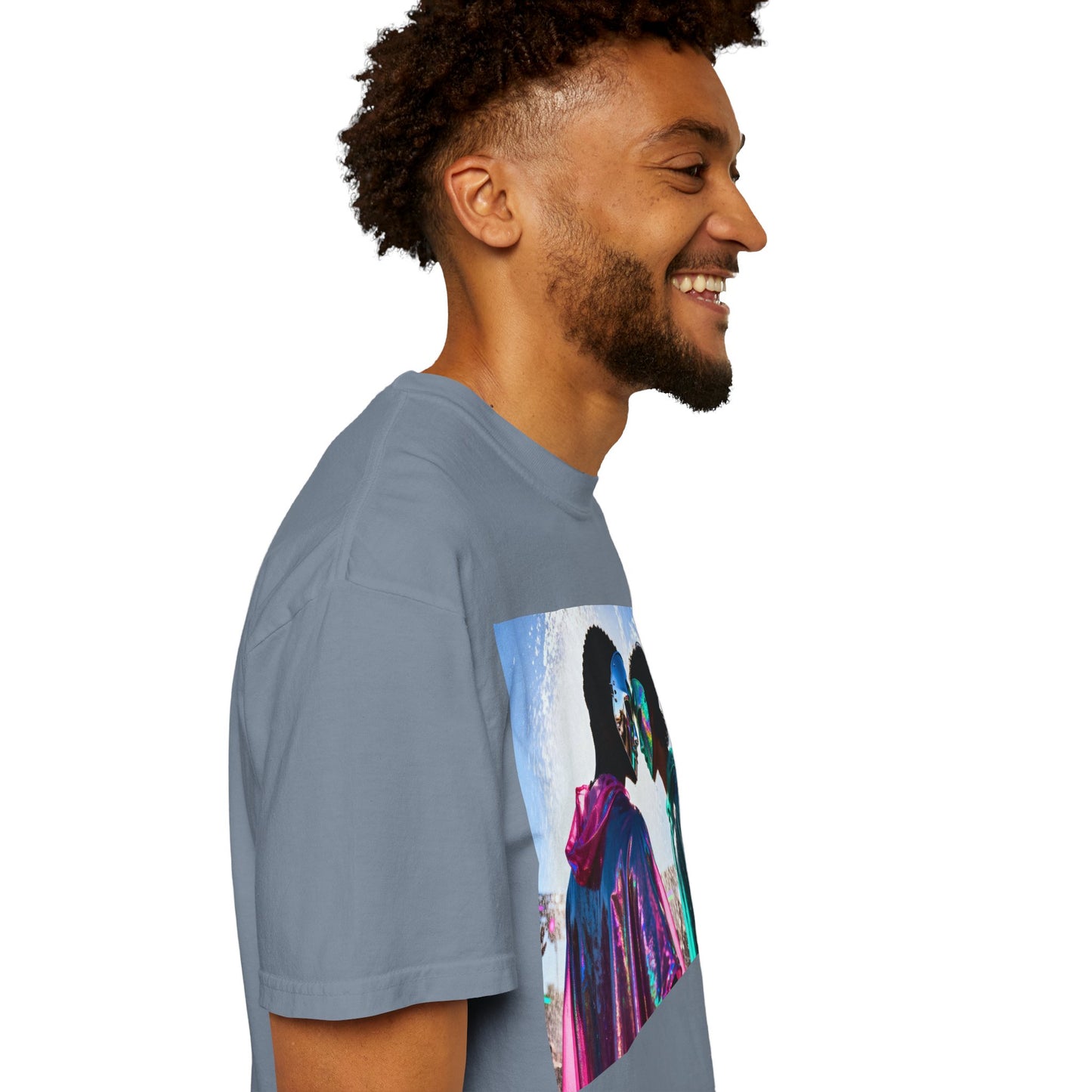 Rave Lovers Graphic T-Shirt — Neon Festival Couple Print