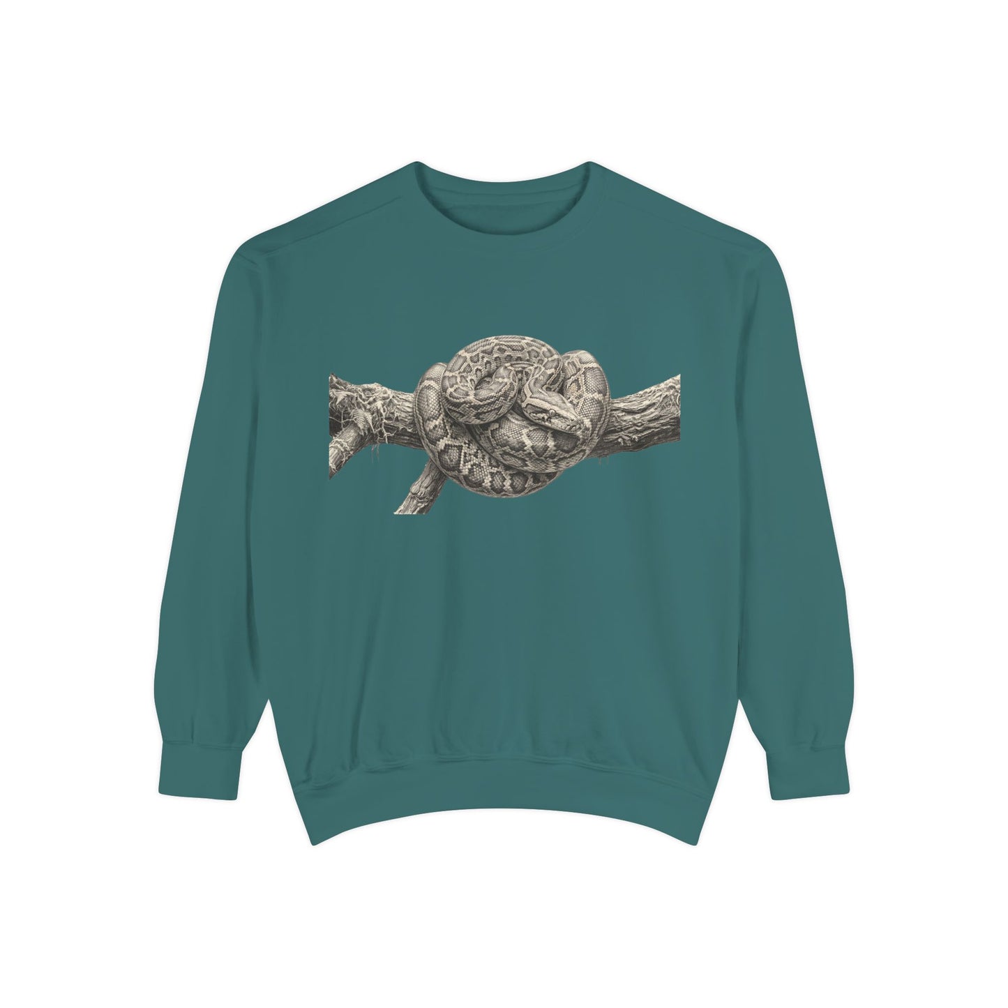 Unisex Garment-Dyed Sweatshirt (Burmese Python)