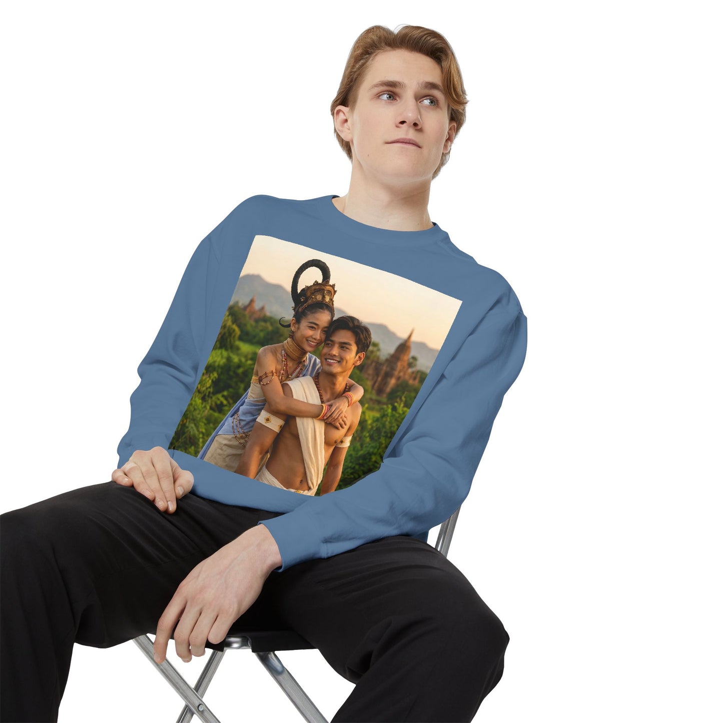 Couple Portrait Sweatshirt — Romantic Travel Photo Crewneck