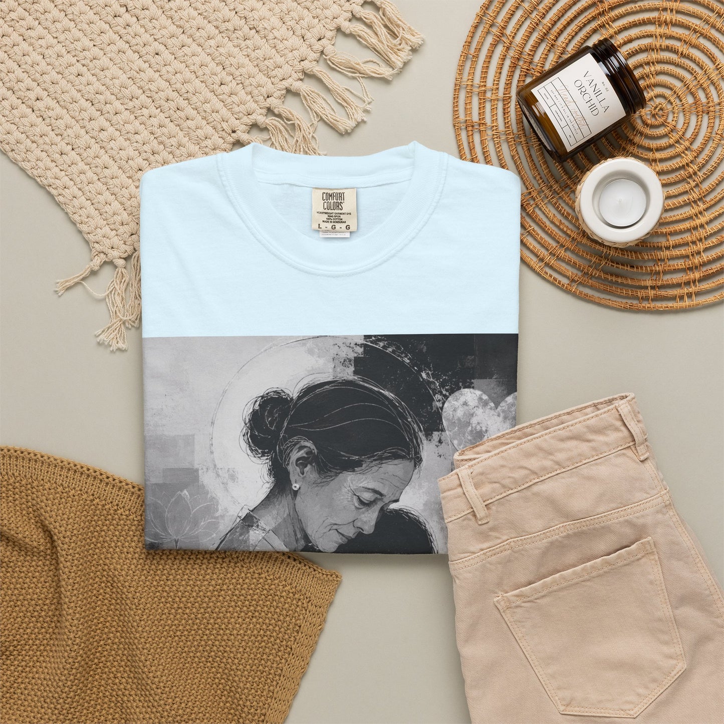 Mother's Day T-Shirt - Vintage Mother & Baby Portrait with "Happy Mother's Day"