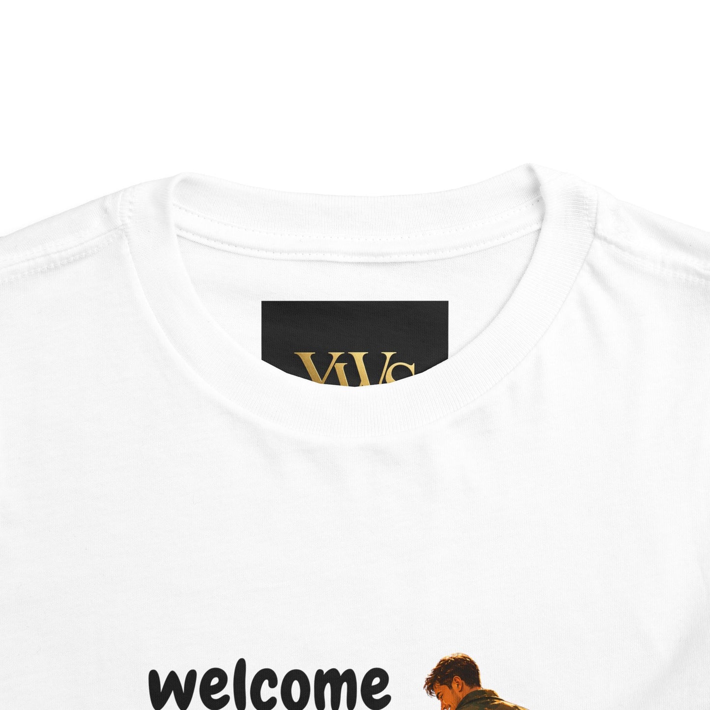Toddler Tee — "Welcome Little One" Father & Daughter Walk Graphic