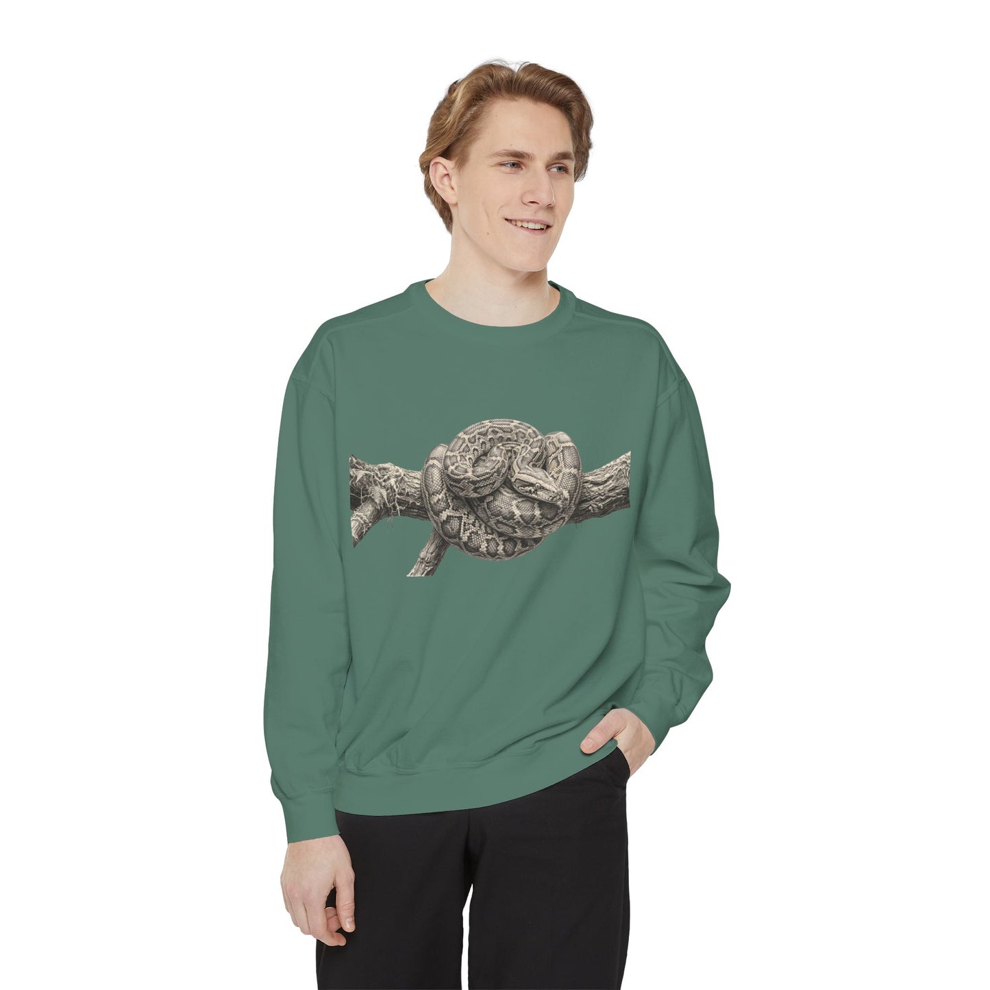 Unisex Garment-Dyed Sweatshirt (Burmese Python)