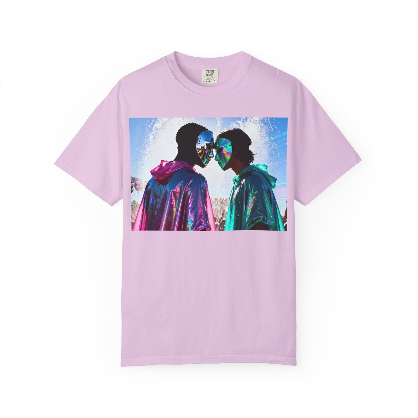 Rave Lovers Graphic T-Shirt — Neon Festival Couple Print