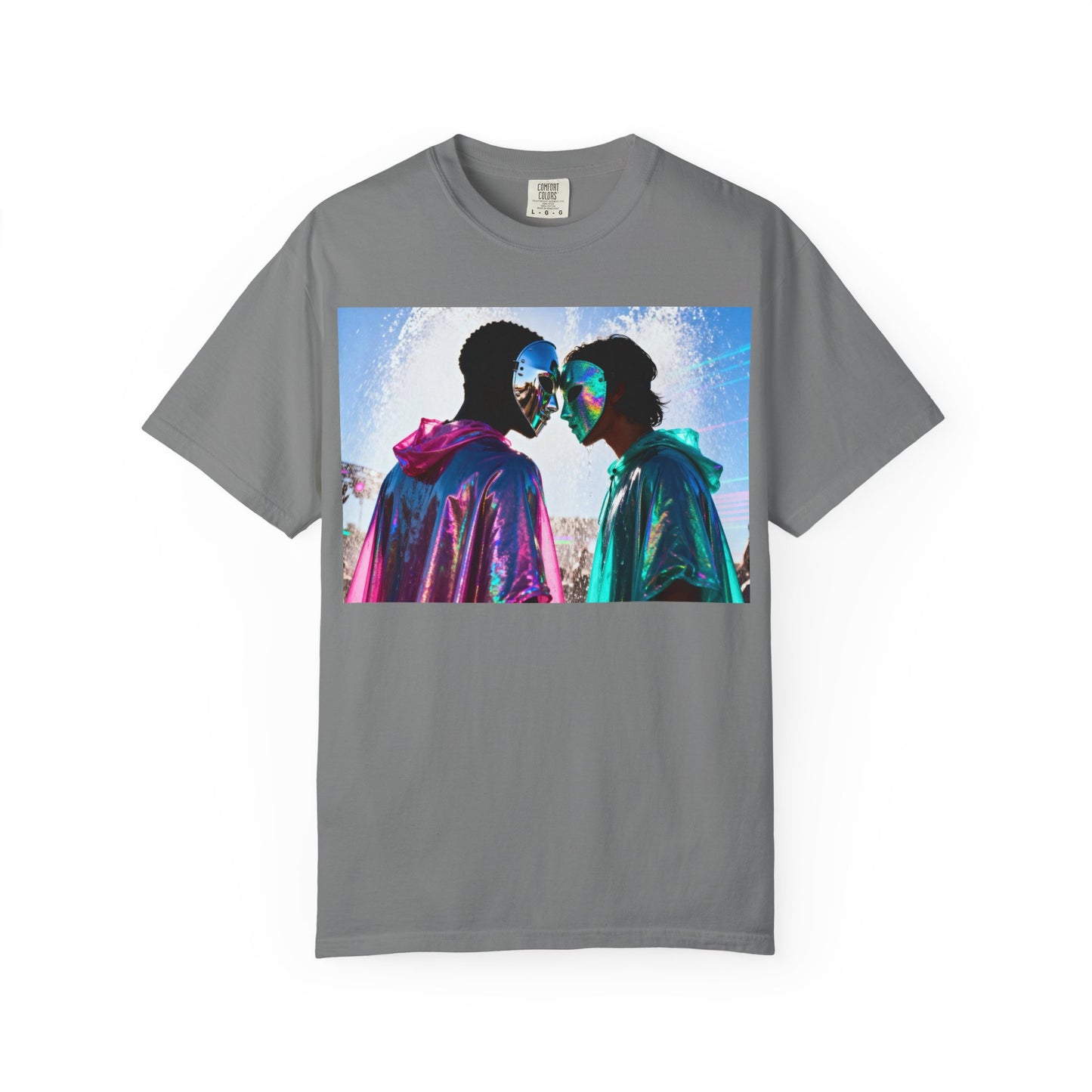 Rave Lovers Graphic T-Shirt — Neon Festival Couple Print