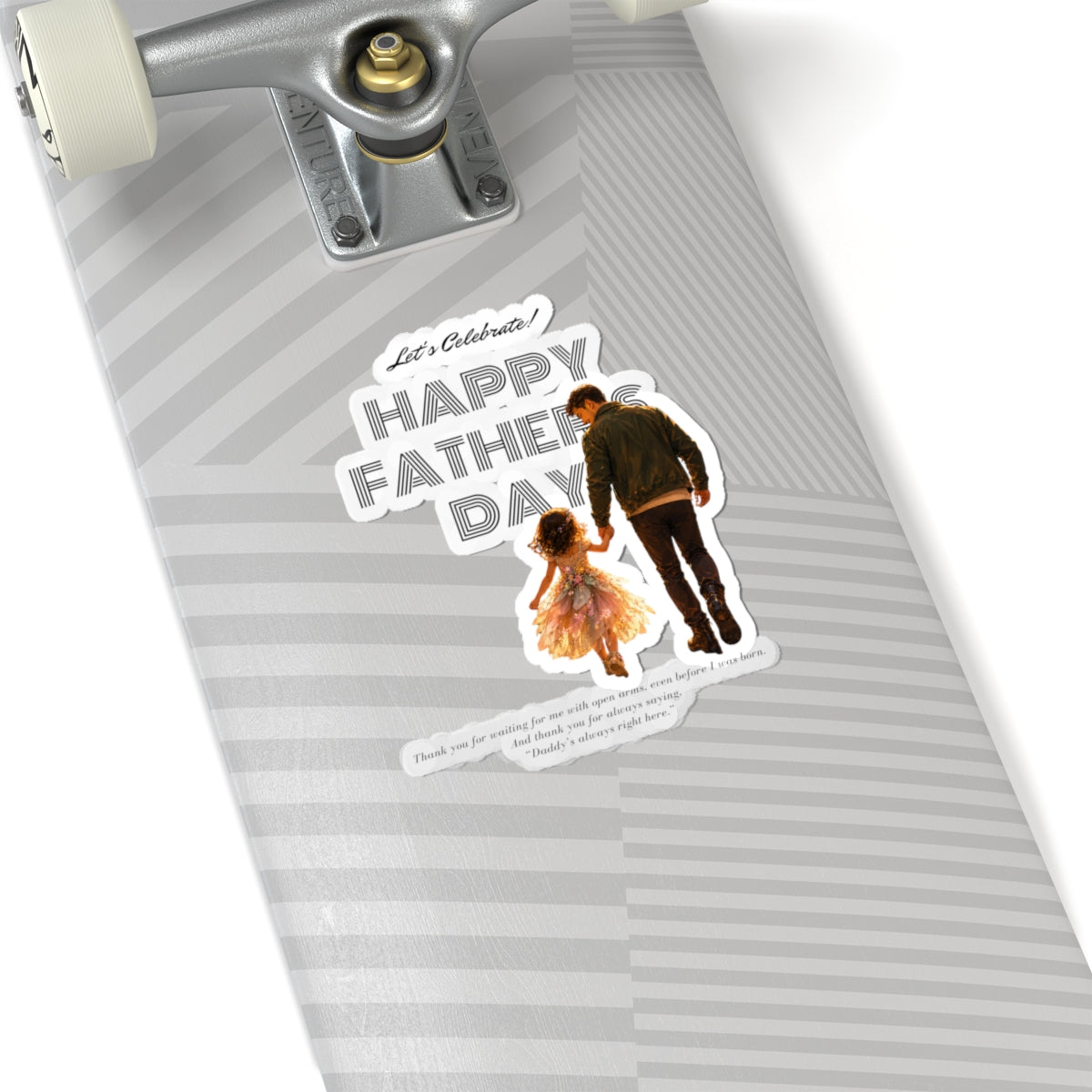 Happy Father’s Day Kiss-Cut Sticker — Dad & Daughter Keepsake