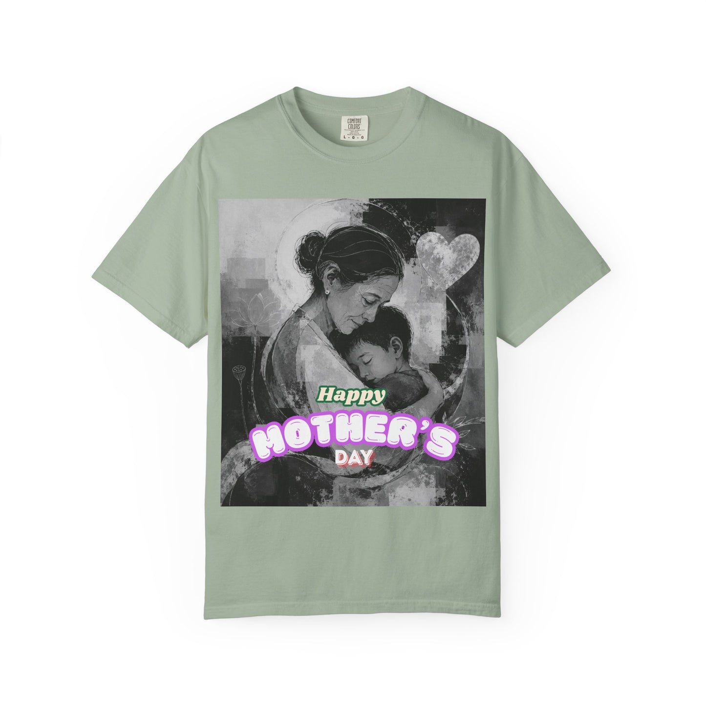 Mother's Day T-Shirt - Vintage Mother & Baby Portrait with "Happy Mother's Day"