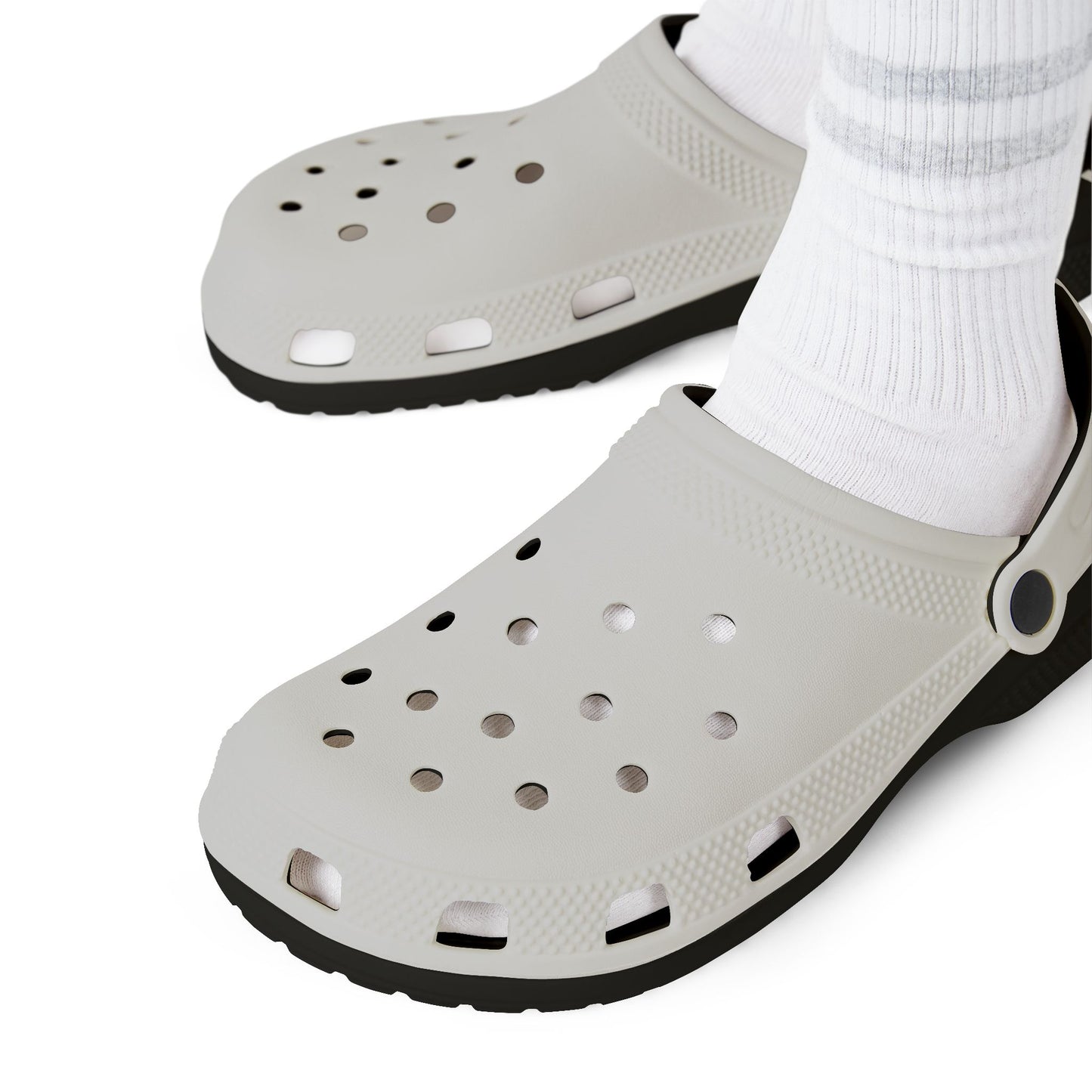 White EVA Foam Clogs — Lightweight Waterproof Slip-On Shoes