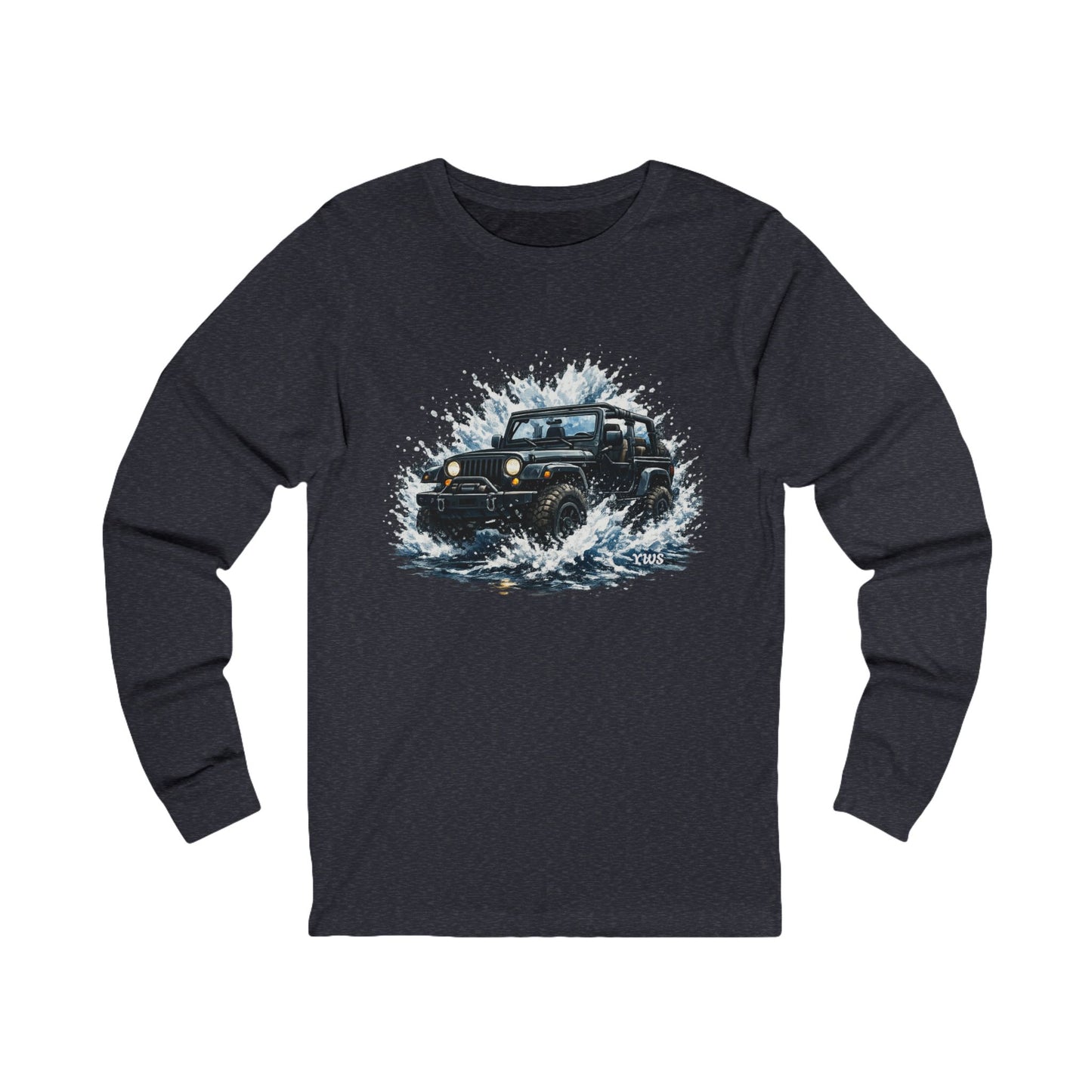 Vintage Off-Road Truck Long Sleeve Tee — Retro 4x4 Splash Graphic