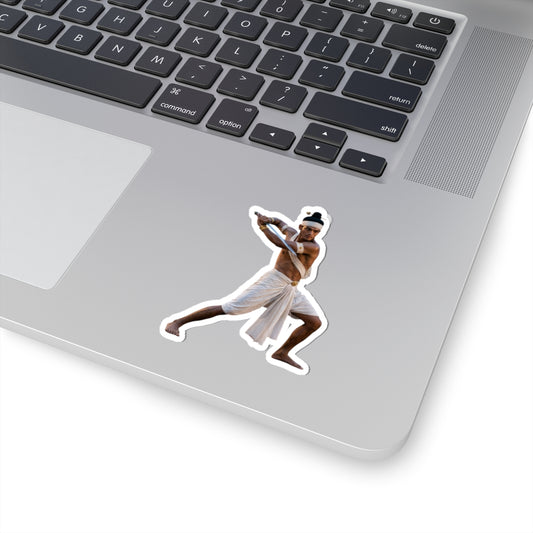 Martial Arts Warrior Sticker — Traditional Fighter Photo Kiss-Cut Laptop Decal