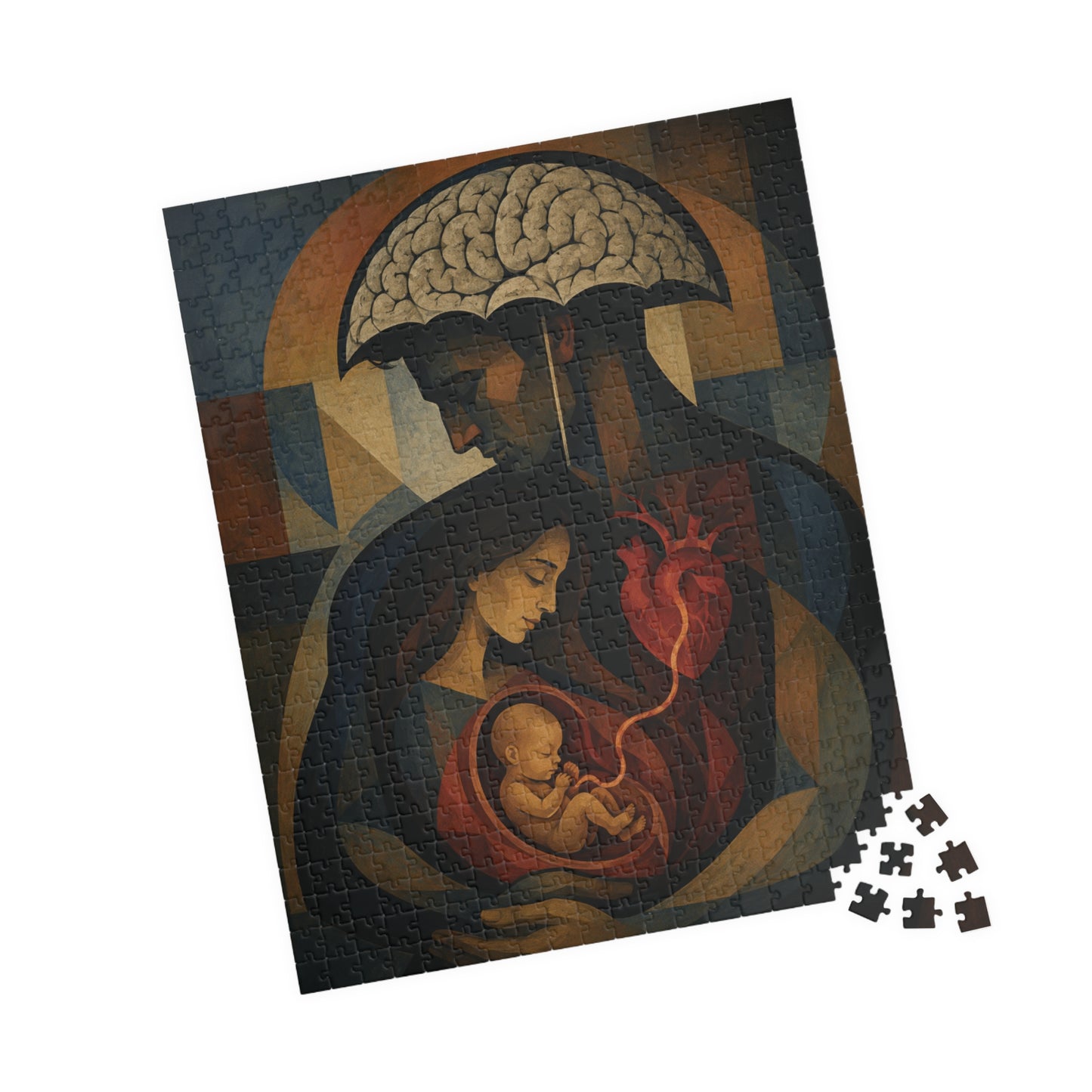Embrace of Life 520‑Piece Art Puzzle — Seven-Month Lullaby Modernism Painting