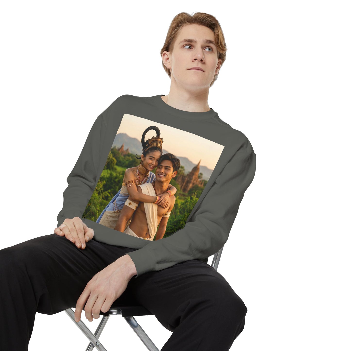 Couple Portrait Sweatshirt — Romantic Travel Photo Crewneck