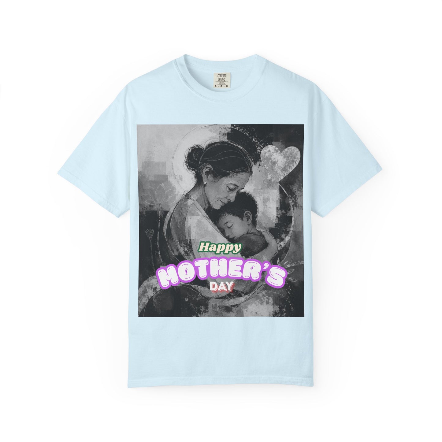Mother's Day T-Shirt - Vintage Mother & Baby Portrait with "Happy Mother's Day"