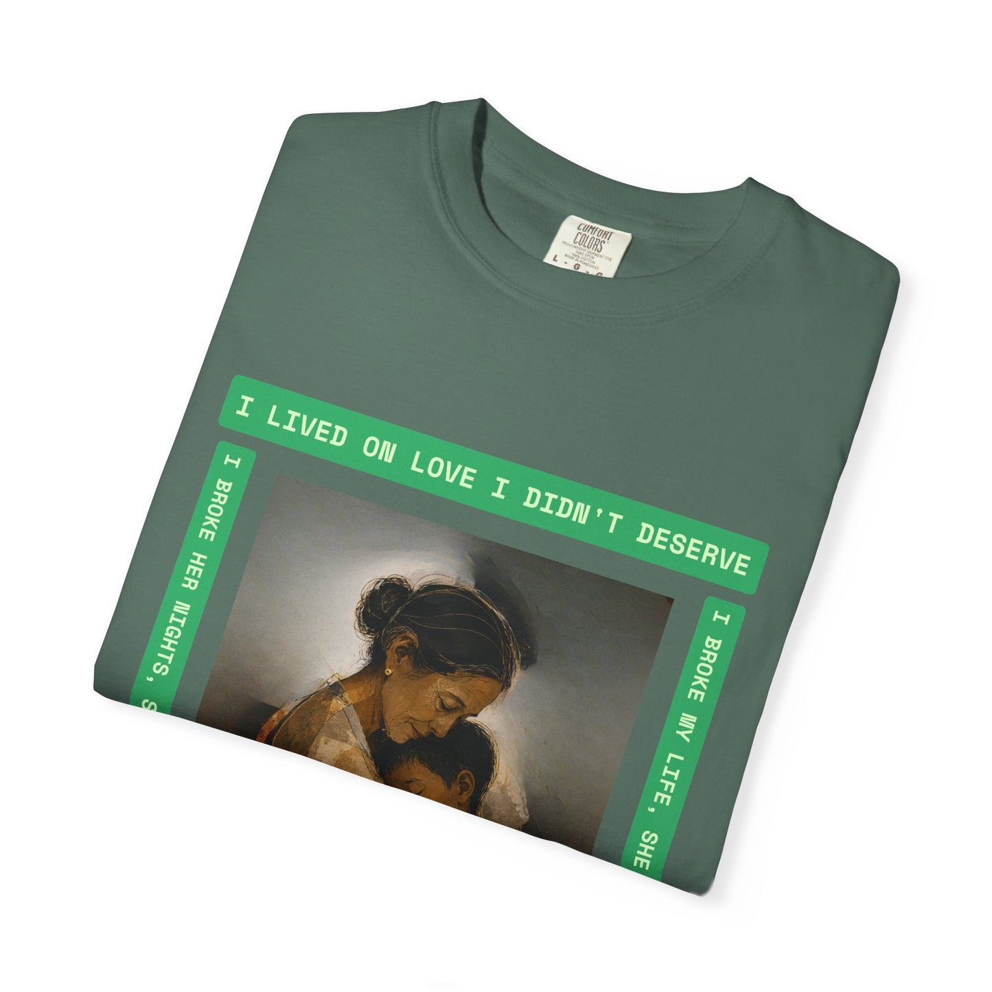 T-Shirt — 'I Lived on Love I Didn’t Deserve' Mother & Child Art Tee