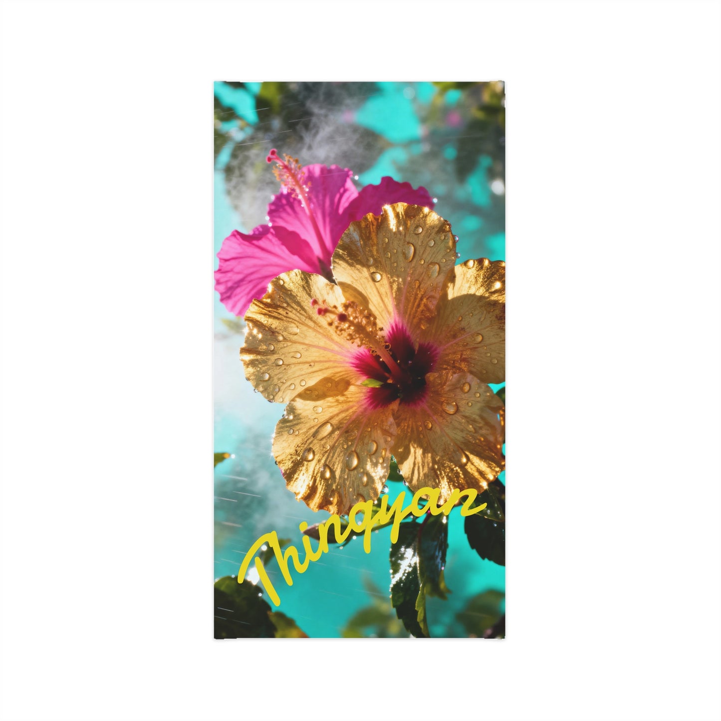 Hibiscus Floral Neck Gaiter — Tropical Flower Face Scarf
