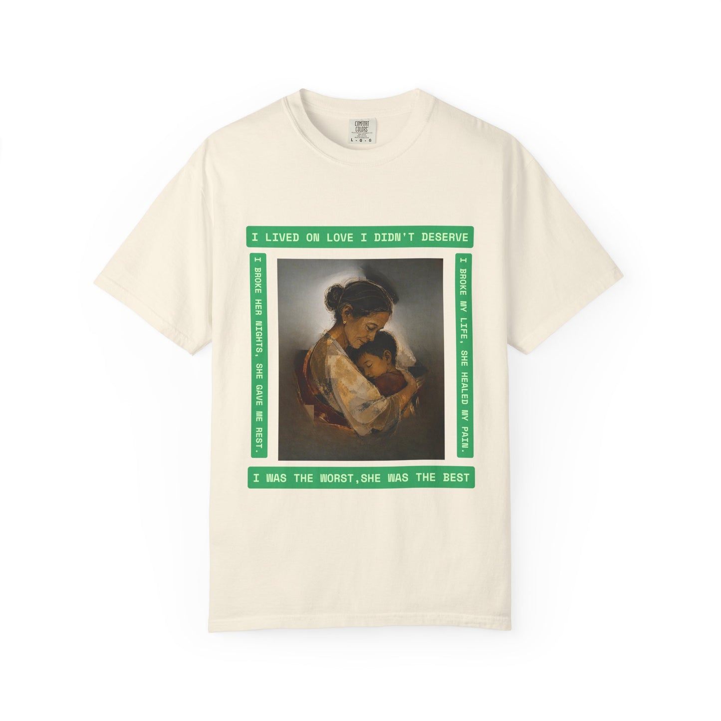 T-Shirt — 'I Lived on Love I Didn’t Deserve' Mother & Child Art Tee