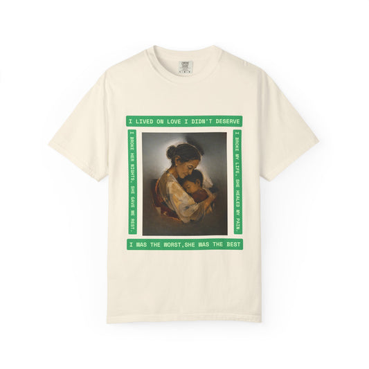 T-Shirt — 'I Lived on Love I Didn’t Deserve' Mother & Child Art Tee