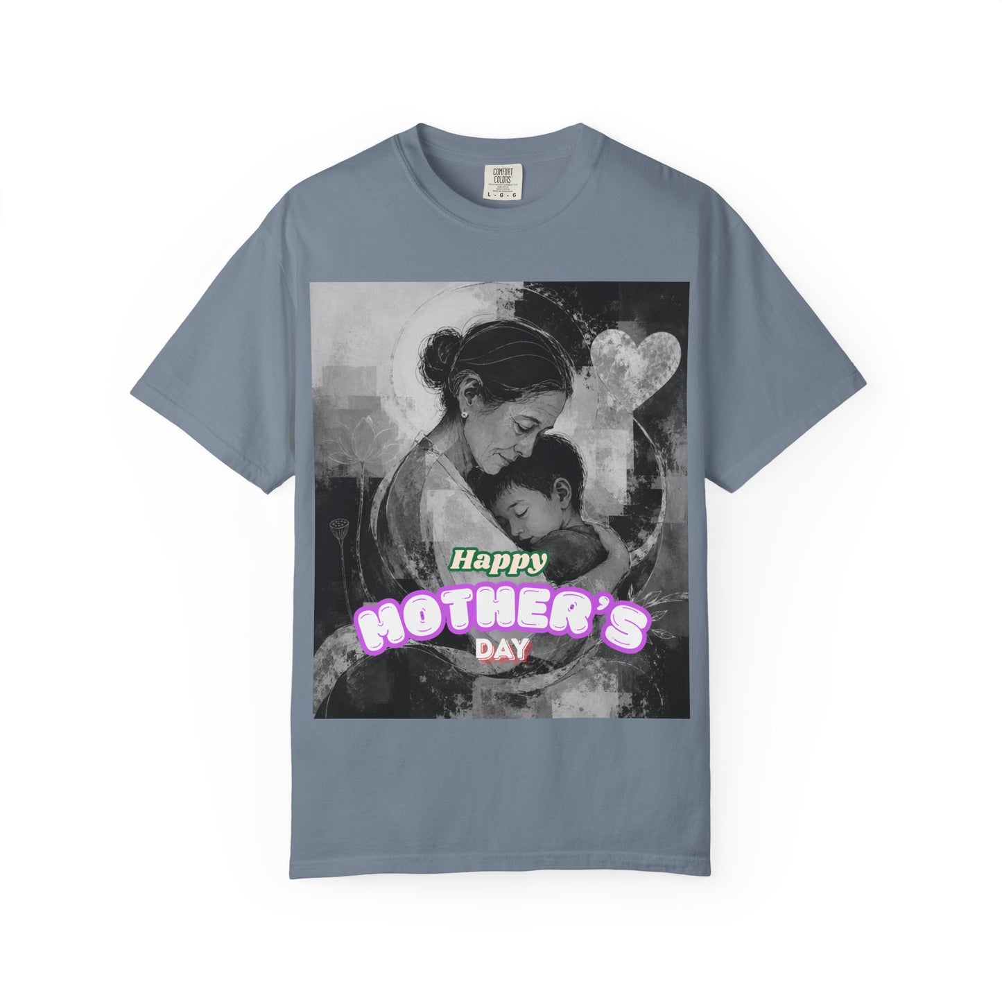 Mother's Day T-Shirt - Vintage Mother & Baby Portrait with "Happy Mother's Day"