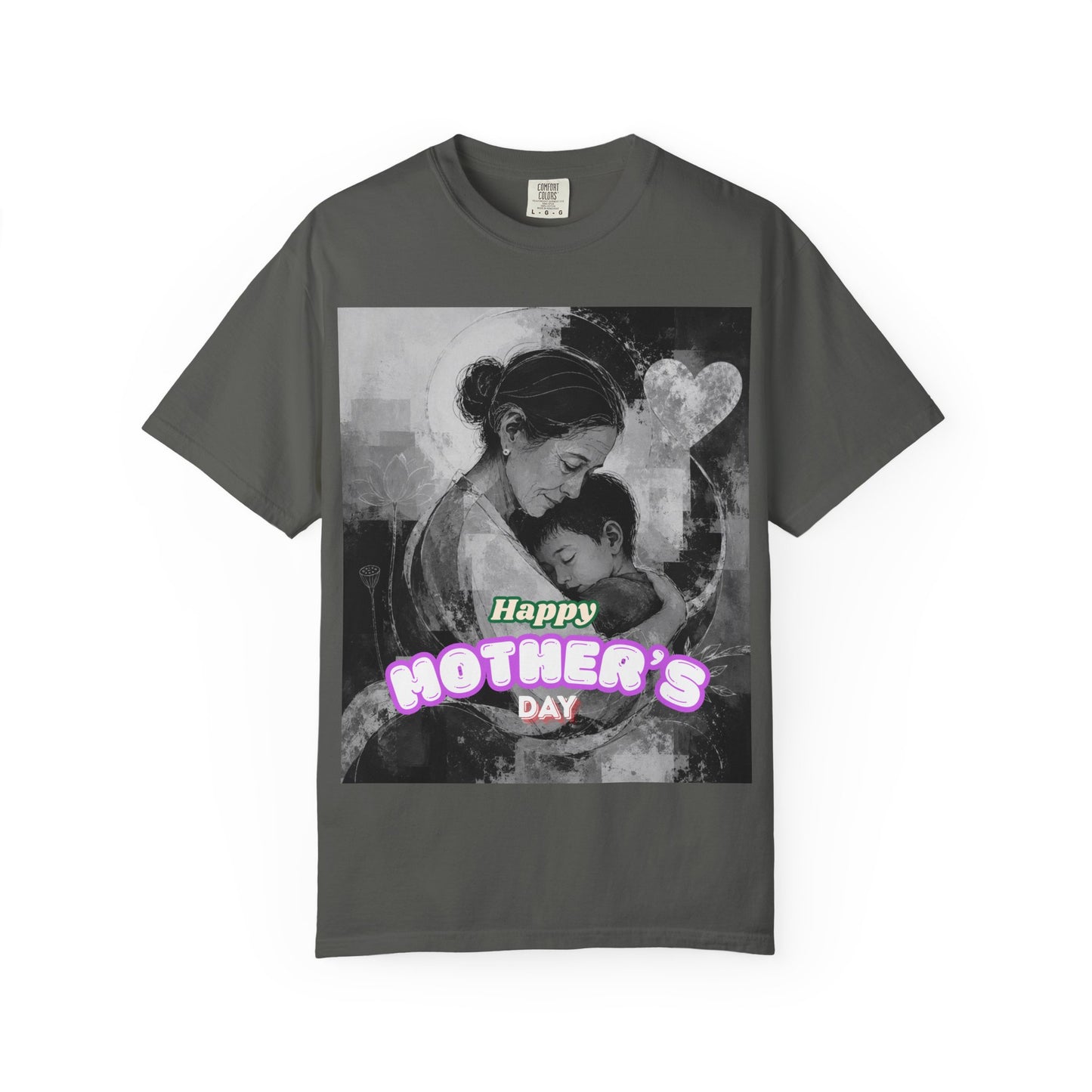 Mother's Day T-Shirt - Vintage Mother & Baby Portrait with "Happy Mother's Day"