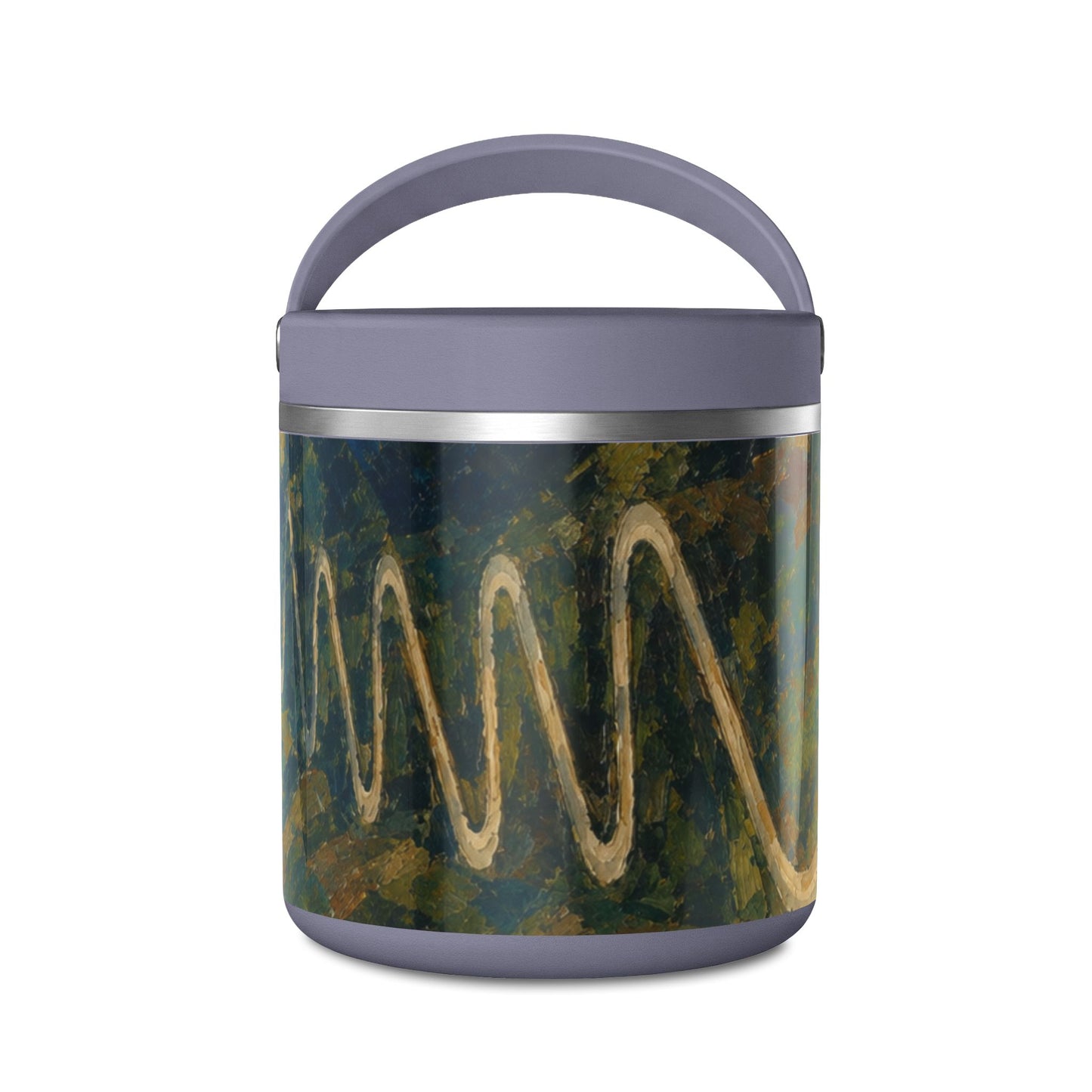 25oz Insulated Food Jar — Abstract Art Ledo road (Burma)