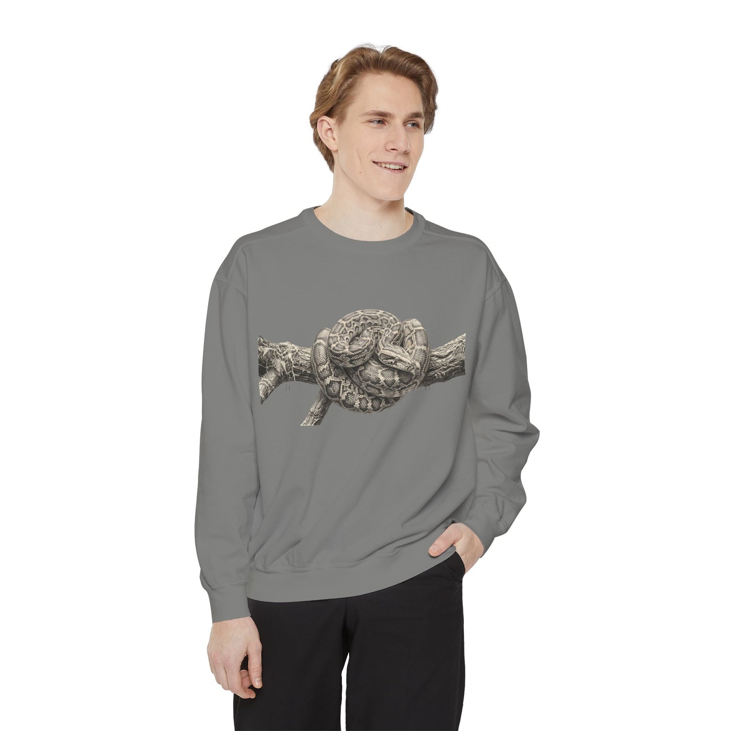 Unisex Garment-Dyed Sweatshirt (Burmese Python)