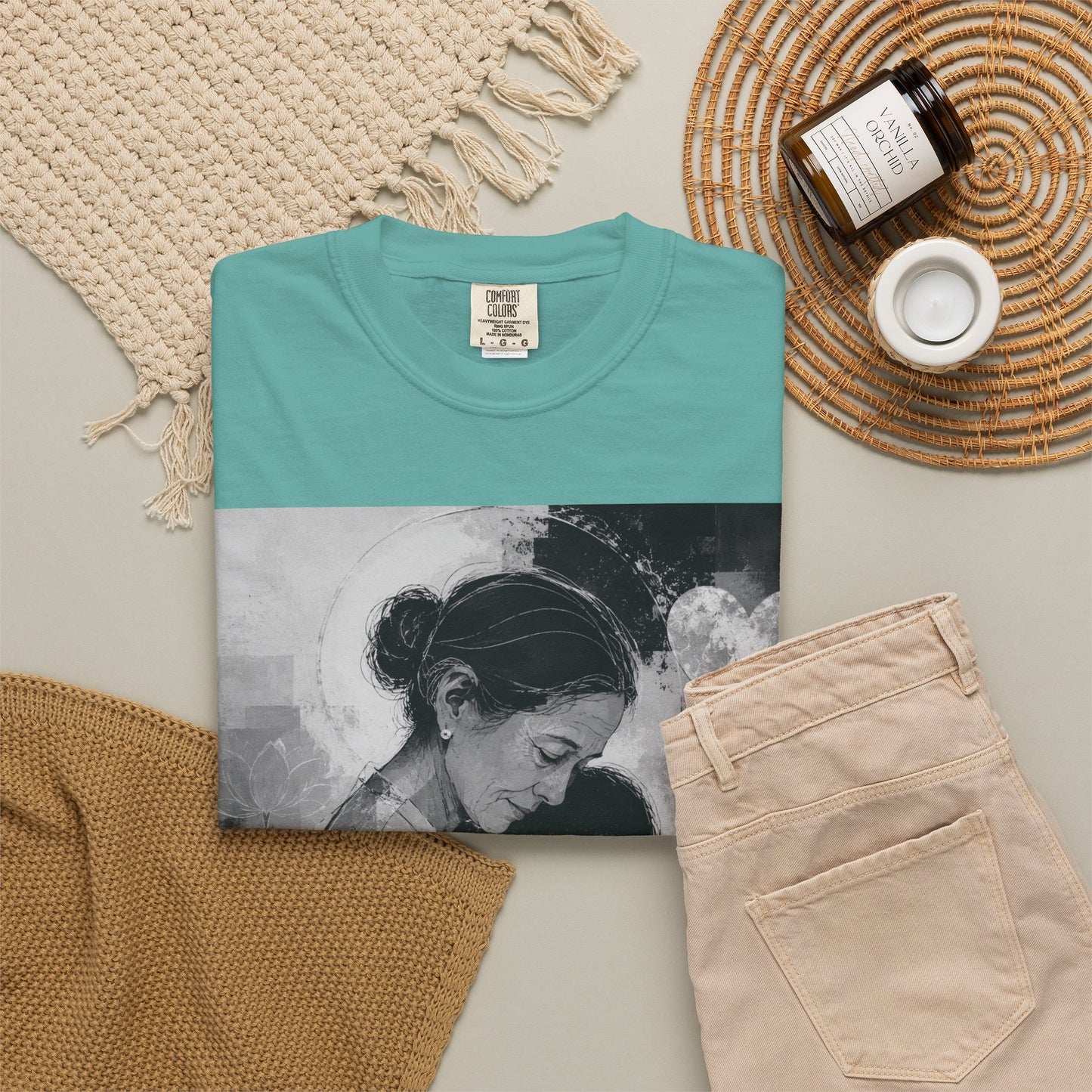 Mother's Day T-Shirt - Vintage Mother & Baby Portrait with "Happy Mother's Day"
