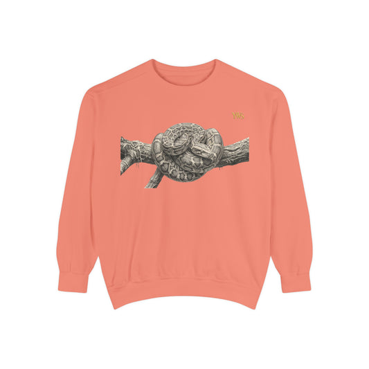 Unisex Garment-Dyed Sweatshirt (Burmese Python)