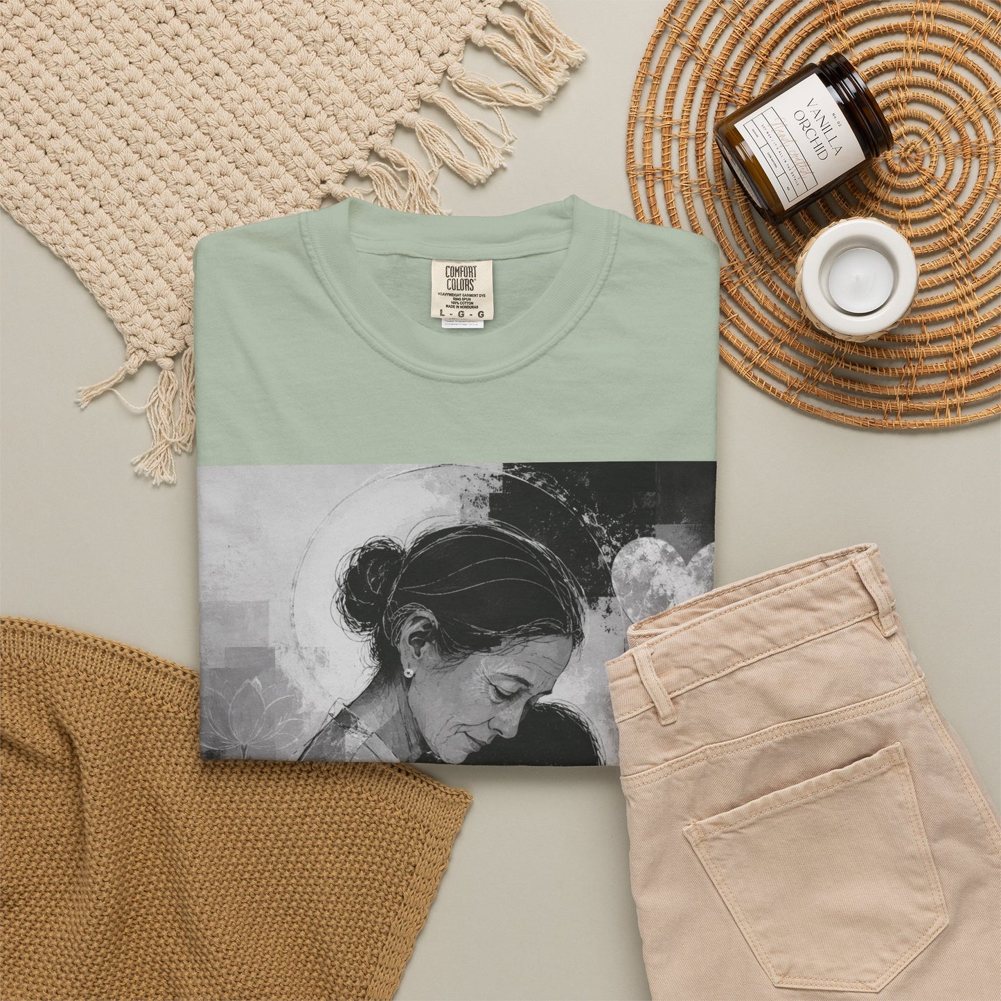 Mother's Day T-Shirt - Vintage Mother & Baby Portrait with "Happy Mother's Day"