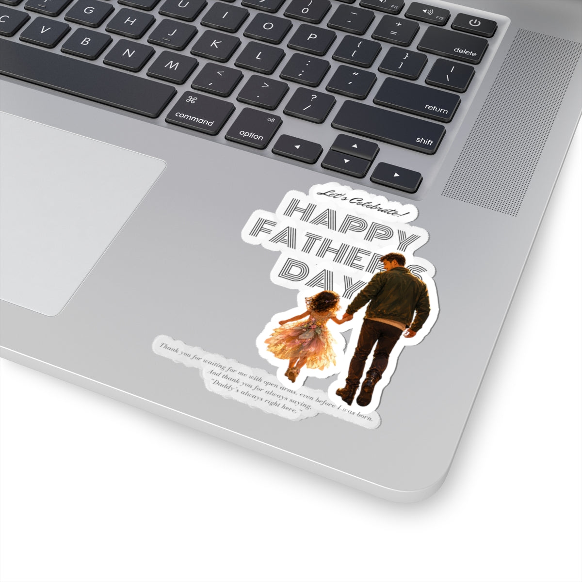 Happy Father’s Day Kiss-Cut Sticker — Dad & Daughter Keepsake