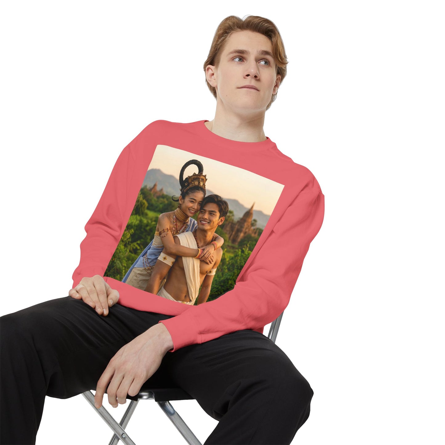 Couple Portrait Sweatshirt — Romantic Travel Photo Crewneck