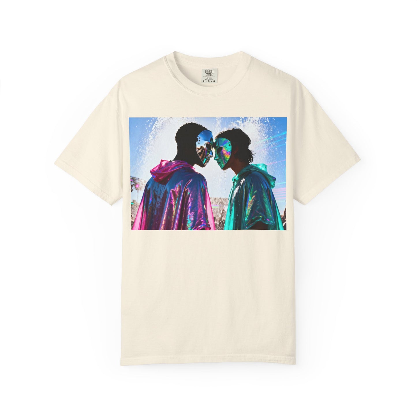 Rave Lovers Graphic T-Shirt — Neon Festival Couple Print