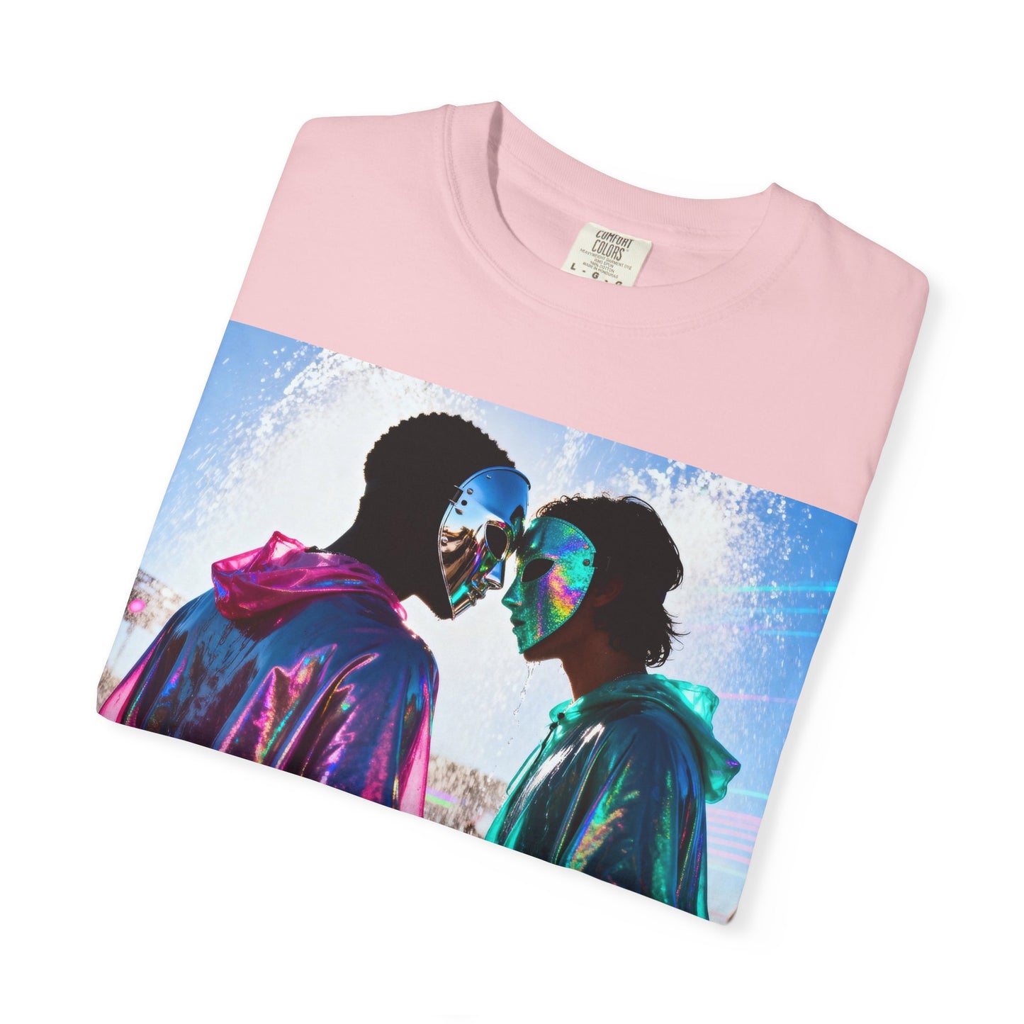 Rave Lovers Graphic T-Shirt — Neon Festival Couple Print