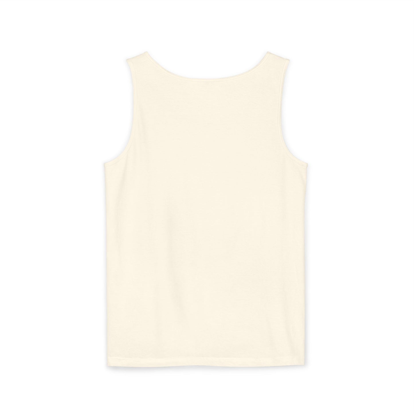 Sketch Roadtrip Tank Top — Minimal Car Line Art with Handwritten Lyric Text