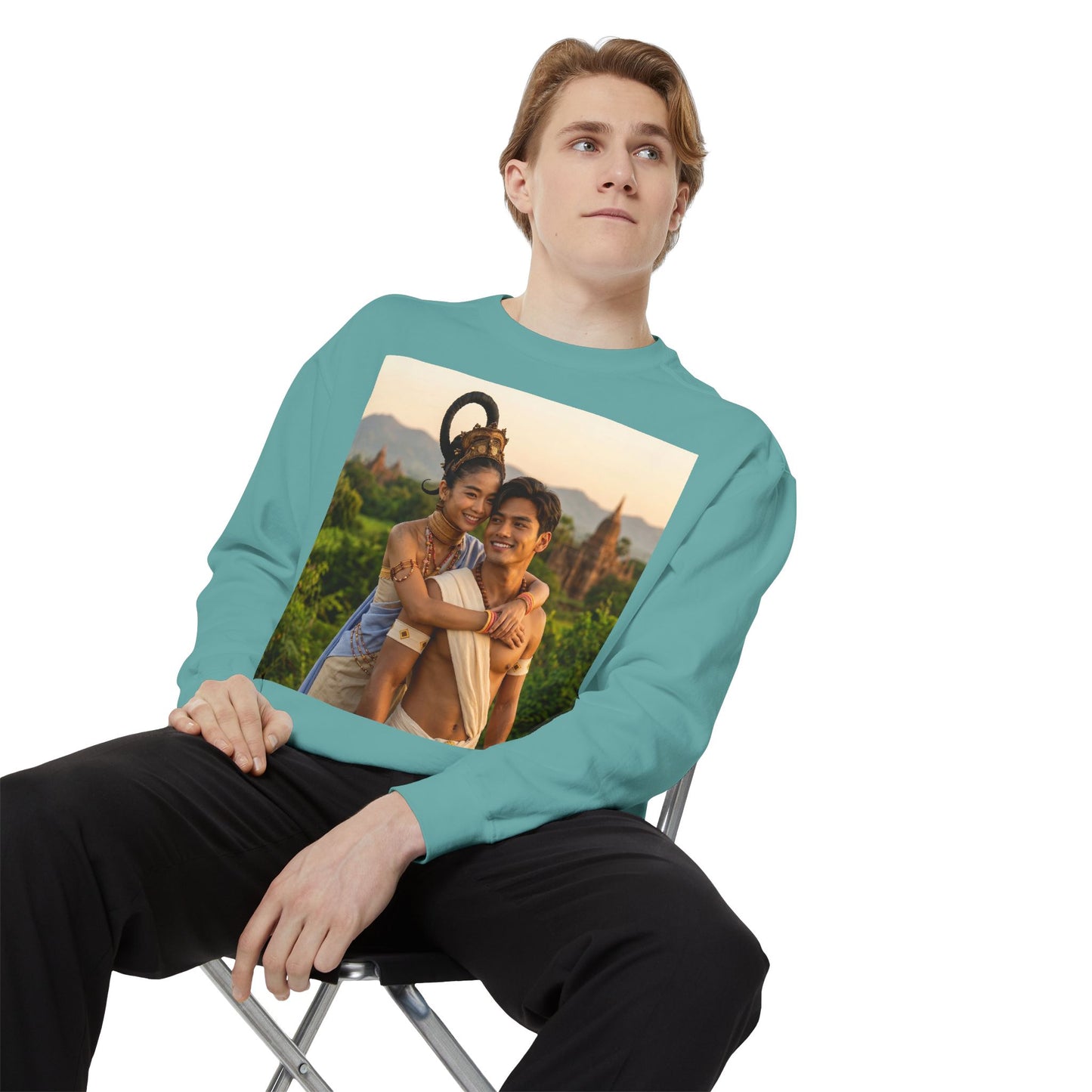 Couple Portrait Sweatshirt — Romantic Travel Photo Crewneck