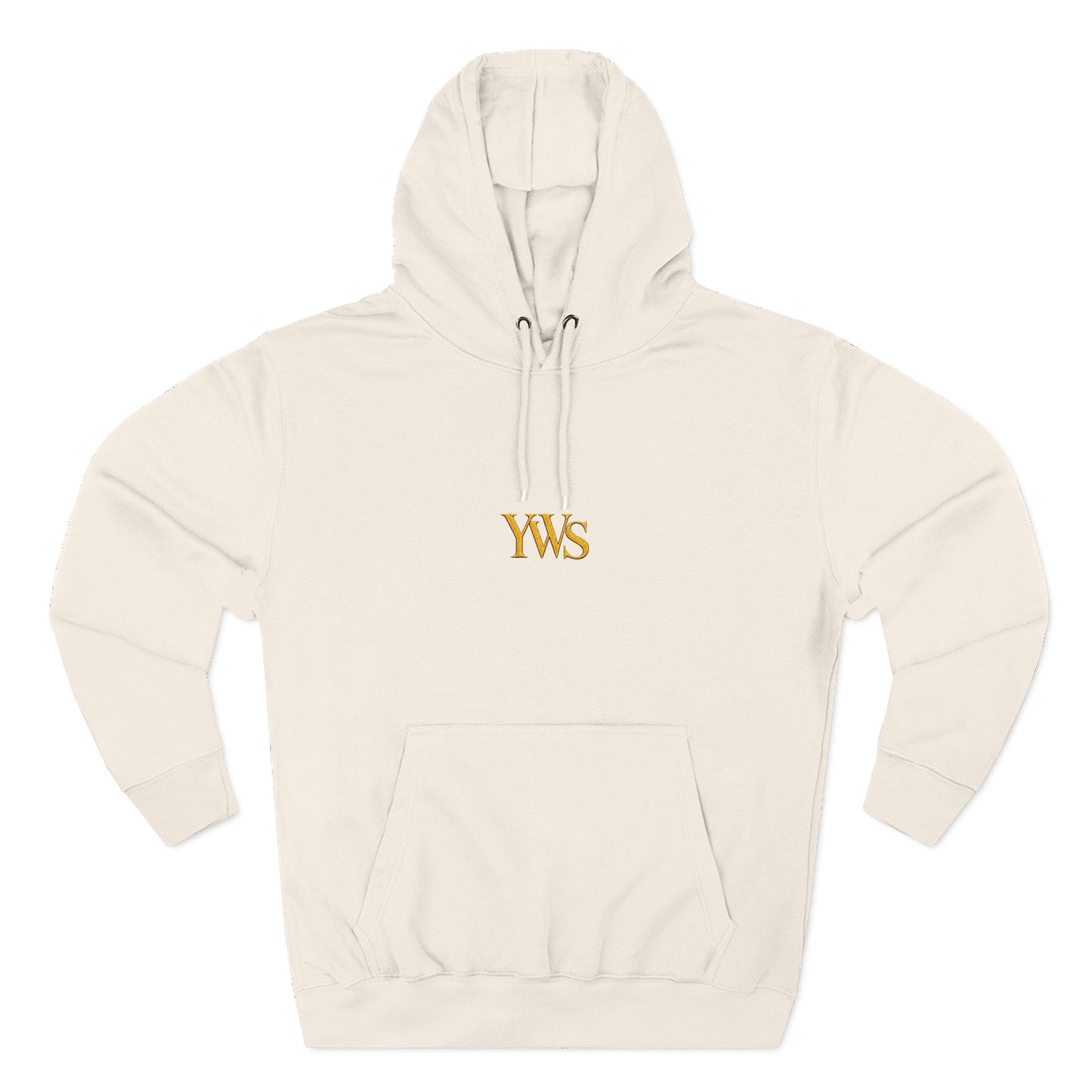 Hoodie — Minimal Gold YWS Monogram Fleece Hoodie