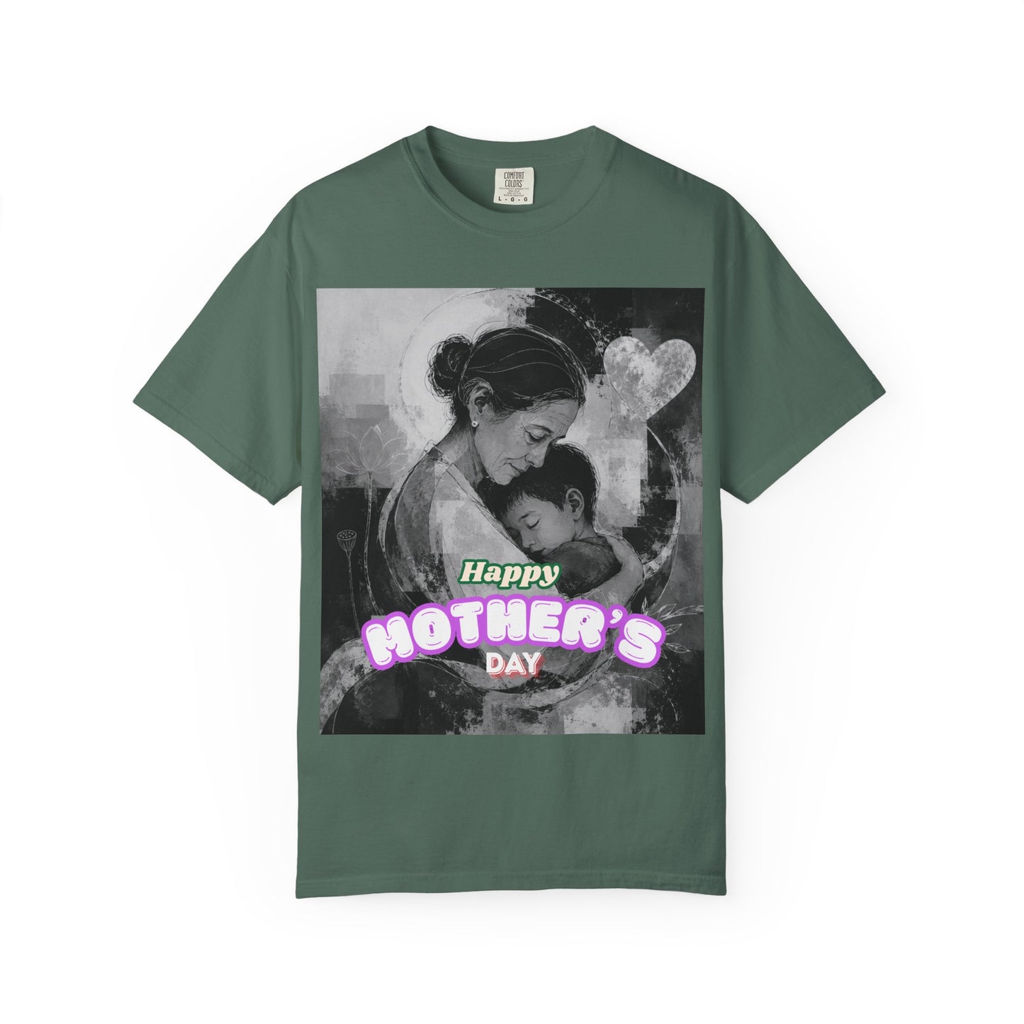 Mother's Day T-Shirt - Vintage Mother & Baby Portrait with "Happy Mother's Day"
