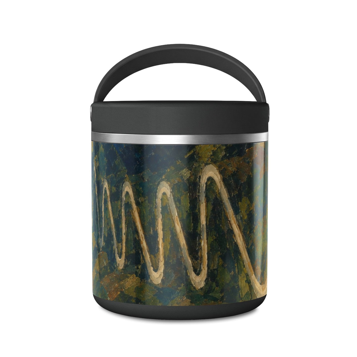 25oz Insulated Food Jar — Abstract Art Ledo road (Burma)